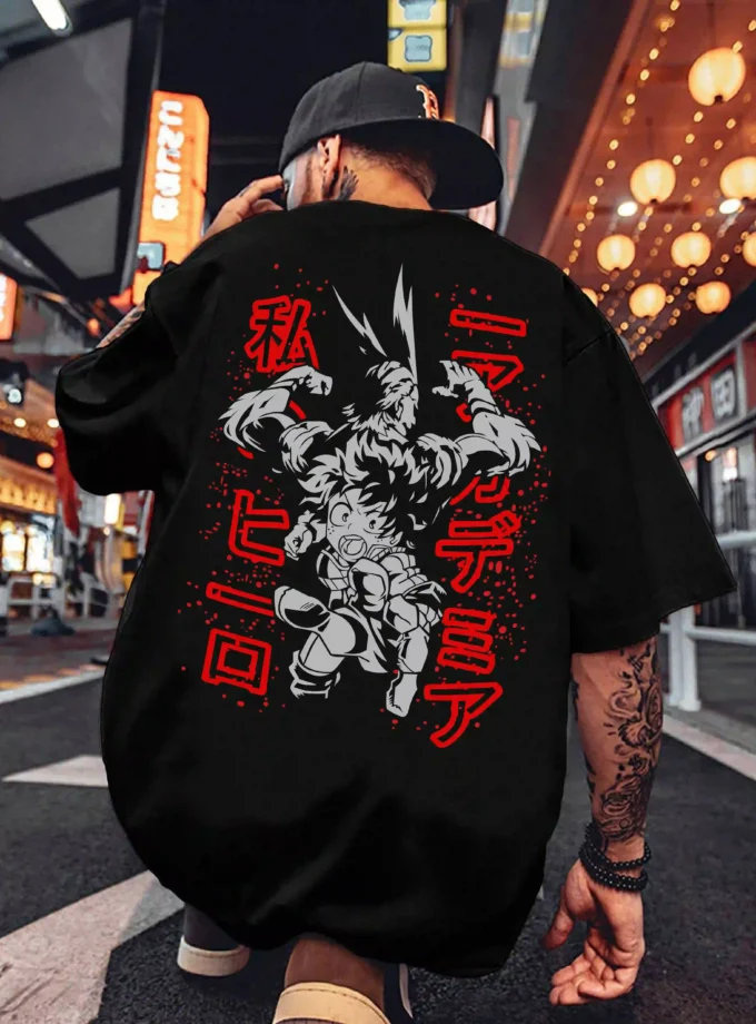 Izuku Midoriya Anime Oversized T-shirt