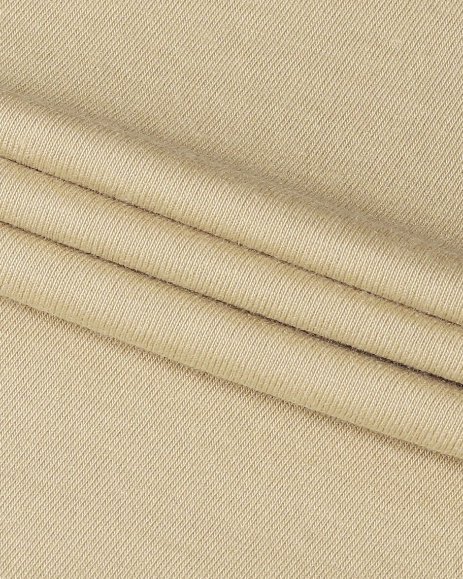 Beige Color Oversized T-shirt Fabric Closeup