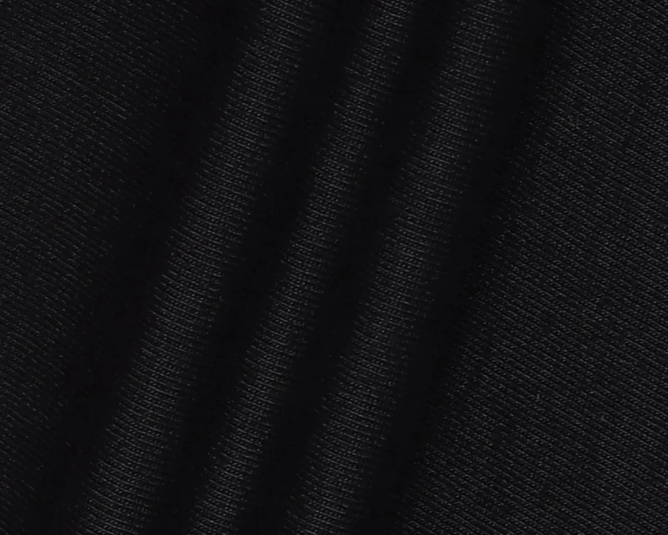 Black Color Oversized T-shirt Fabric Closeup